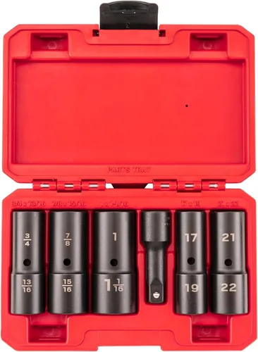 Vista 8 de TEKTON Juego de dados de impacto de pared delgada de 1/2 pulgada con estuche (6 piezas) SIF92400