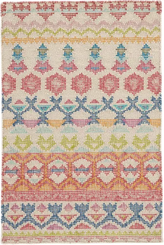 Vista 8 de Dash & Albert Stony Brook Alfombra geométrica multicolor hecha a mano, 7'6"x9'6