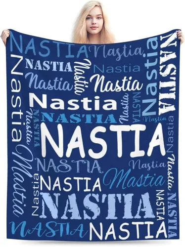 Vista 2 de Mantas de bebé personalizadas para niño y niña, manta de bebé personalizada con nombre para niños y adultos, mantas suaves personalizadas
