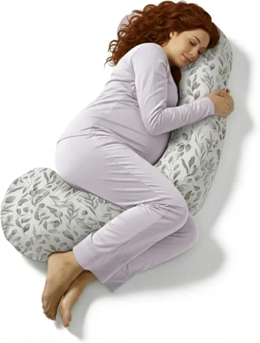 Vista 10 de BellaMoon - Almohada de embarazo en forma de C para dormir (55 pulgadas) Almohada corporal de maternidad con funda refrescante de soporte suave