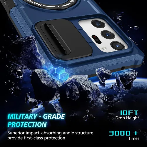 Vista 5 de Funda magnética para Samsung Galaxy Note 20 Ultra, soporte para teléfono, funda protectora mate a prueba de golpes, funda protectora para teléfono