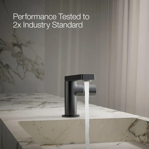 Vista 12 de Kohler 73050-7-BL Composed Grifo de lavabo de baño con mango cilíndrico, 1.2 gpm, negro mate