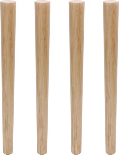 Vista 11 de Patas de madera maciza de roble barniz, patas rectas, patas de mesa de café, 2.4 – 27.6 in, para tocador, armario, con placa de montaje, tornillos