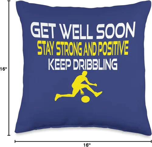 Vista 4 de DesignsByKelley Best Wishes Fast Recovery Gifts Get Well Soon - Almohada de baloncesto para niños, niñas, adolescentes, atletas, 15.7 x 15.7 in