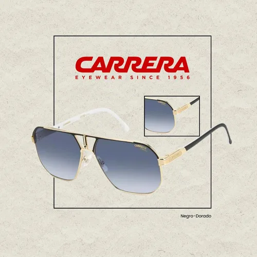 Vista 2 de Carrera CA1062/S Gafas de sol cuadradas para hombre Negro-oro/08 Dk azul sombreado