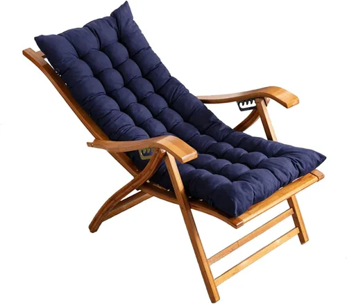 Vista 11 de Silla reclinable plegable, tumbona ajustable de 5 posiciones, silla reclinable de madera para jardín/patio/balcón, (morado)