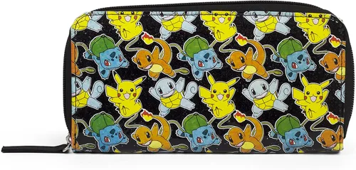 Vista 3 de Transformers Pokemon Pikachu, Squirtle and Charmander Cartera con cremallera alrededor