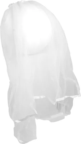 Vista 3 de Iconikal Mini velo de boda con rosetas, blanco, talla única, Blanco, talla única
