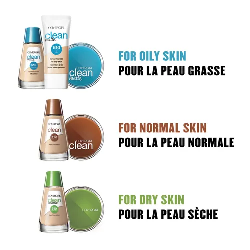 Vista 5 de CoverGirl Clean Maquillaje líquido control de aceite, paquete de de 1