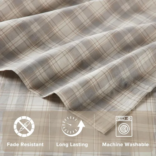 Vista 59 de Comfort Spaces Sábanas 100% Algodón Twin XL, Transpirables, Naturalmente Frescas, Sábanas de Algodón Suave con Bolsillo Elástico de 14 Pulgadas que