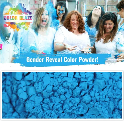 Vista 2 de Color Blaze Blue Baby - Polvo de revelación de género – 2 libras de polvo de color para niño – para el desgaste de la motocicleta, lanzamiento, Azul