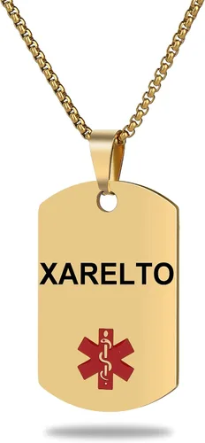 Vista 40 de Collar de alerta médica, etiqueta grabada con láser, grabado personalizado, etiqueta de identificación de acero inoxidable, colgante para hombres