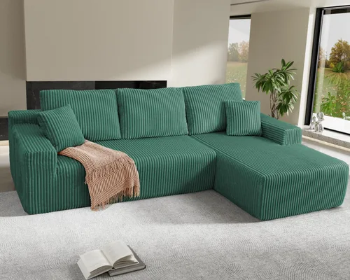 Vista 9 de Sofá modular Cloud de 105 pulgadas, sofá modular en forma de L con asiento profundo, sofás sin hueso para sala de estar y dormitorio, tapicería