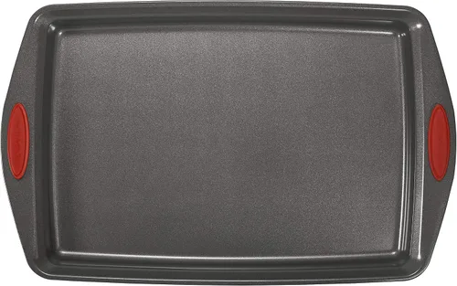 Vista 3 de Rachael Ray Utensilios antiadherentes para hornear con agarres que incluyen sartén antiadherente, bandeja para hornear, moldes para pasteles y Puños