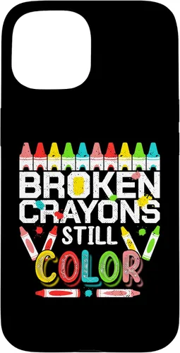Vista 6 de Broken Crayons Still Color Mental Health Awareness Men Women Case for iPhone 17