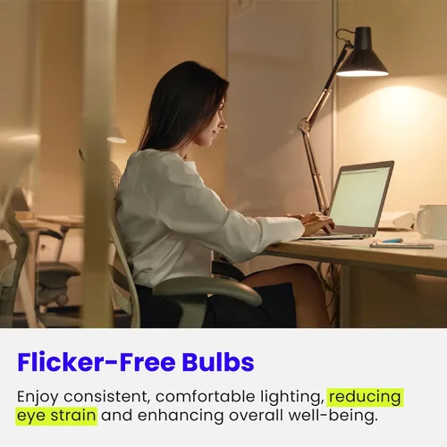 Vista 7 de Feit Electric Bombillas LED A19, equivalente a 60 W, no regulables, 800 lúmenes, base estándar E26, blanco suave de 2700 K, 80 CRI, vida útil de 10