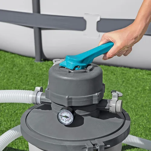 Vista 4 de Bestway Bomba de piscina con filtro de arena de 950 galones para piscinas sobre el suelo de 300 a 4,800 galones con filtro de prefiltro para agua