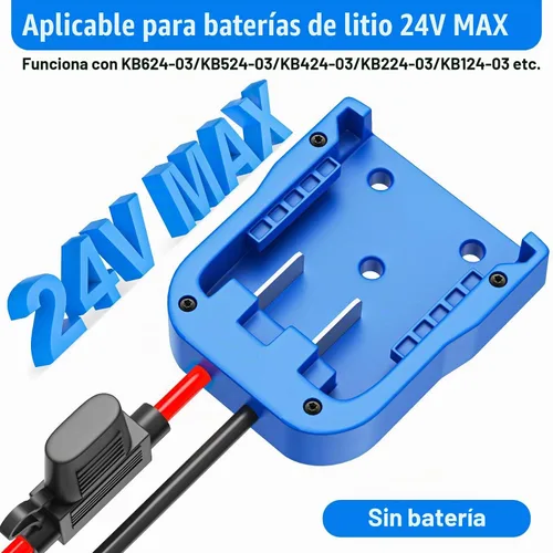 Vista 2 de Crivnhar Power Wheels - Adaptador de batería compatible con baterías Kobalt de 24 V Max, terminales de cable de calibre 14 con protección