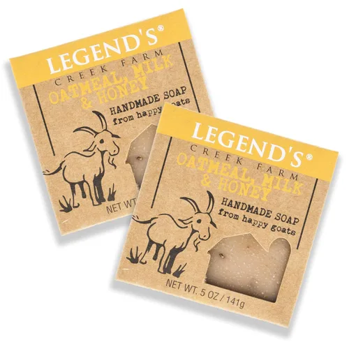 Vista 25 de Legend's Creek Farm Goat Milk Soap - Barra de jabón hidratante limpiadora para manos y cuerpo, espuma cremosa de 5 onzas, jabón natural nutritivo