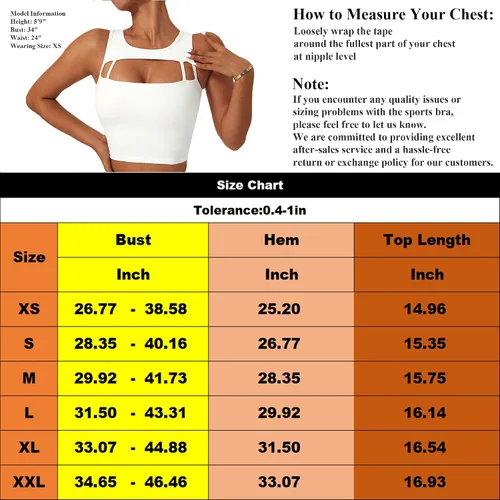 Vista 6 de Brasier deportivo largo para mujer, con relleno, extraíble, sin varillas, para gimnasio, entrenamiento, yoga, alto soporte