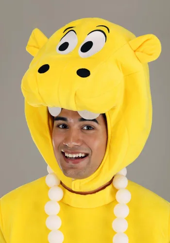 Vista 4 de Disfraz de Hipopótamo Amarillo de Hungry Hungry Hippos para Adultos Multicolor