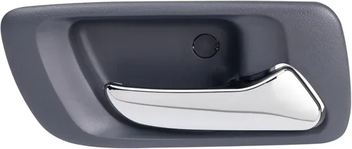 Vista 101 de TRQ Manija de puerta interior delantera izquierda cromada y negra para el lado del conductor compatible con Ford F-150 2012-2014