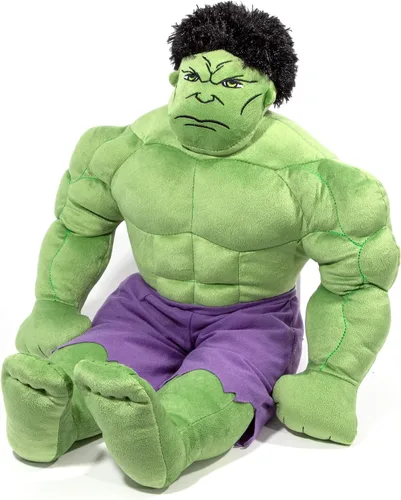 Vista 2 de Jay Franco Almohada Compañero de Peluche de Hulk de los Vengadores - Microfibra de Poliéster Súper Suave, 23 pulgadas (Producto Oficial de Marvel)