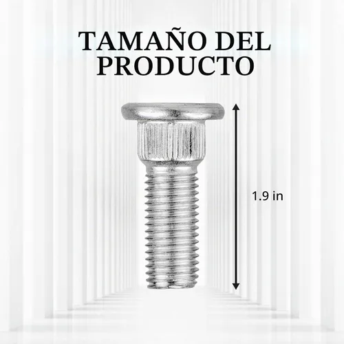 Vista 2 de 5 piezas de pernos de rueda, tuercas de llanta OEM#610-266 90942-02049, perno de rueda de llanta con rosca extendida y knurling, tornillo de cubo