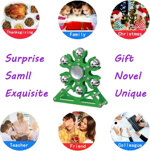 Vista 6 de Juguetes de escritorio para carrusel giratorio: Spinner de metal cinético de 4 minutos, gadgets geniales para niños, adolescentes, adultos, juguete