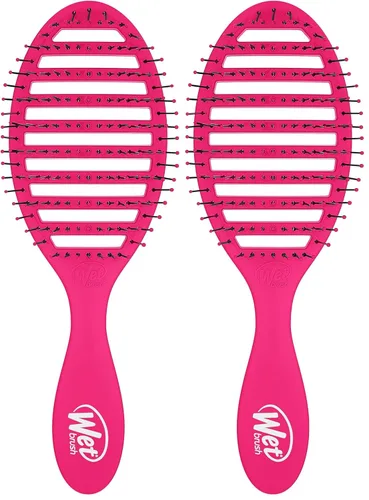 Vista 17 de Wet Brush Cepillo de Cabello de Secado Rápido, Aqua Exclusivo de Amazon, Diseño Ventilado y Cerdas Suaves HeatFlex, Seguro para Secado con Secador