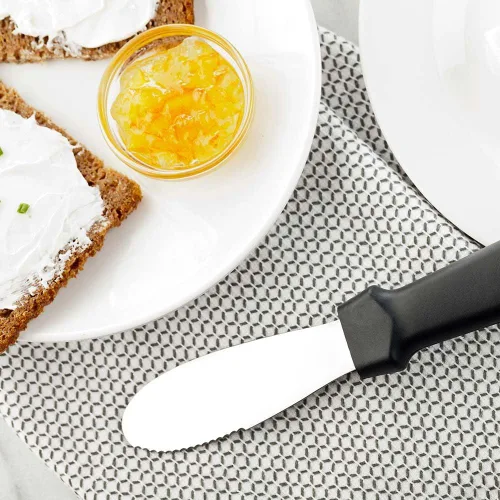 Vista 3 de Restaurantware Met Lux - Esparcidor de mantequilla de 8.8 x 1.3 pulgadas, 1 esparcidor de sándwiches apto para lavavajillas, mango de plástico