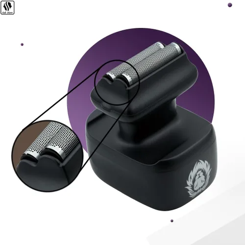 Vista 5 de Skull Shaver One Lion Silver PRO - Afeitadora de aluminio para hombre, inalámbrica