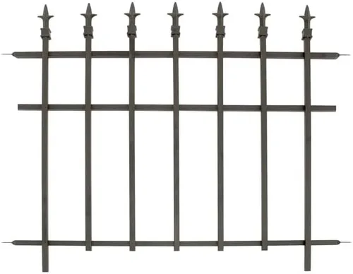 Vista 2 de Compra a granel de 10 secciones de valla de acabado clásico Panacea 87103, color negro