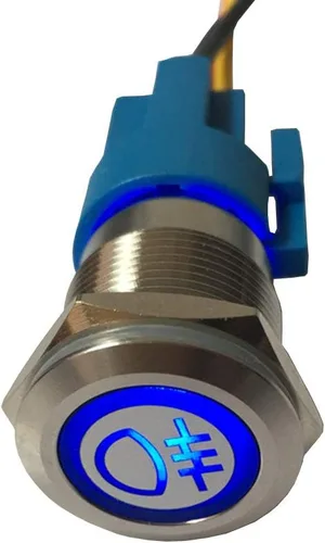 Vista 10 de ESUPPORT Interruptor de palanca de metal de advertencia de peligro de La luz azul del LED cambia el cable del enchufe del zócalo del vehículo 62.3
