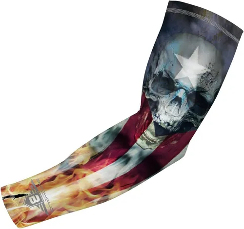Vista 9 de Bucwild Sports Flag Compression Arm Sleeve - Perfect for Baseball Basketball Football - Youth & Adult Sizes