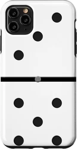 Vista 11 de iPhone 14 Domino Dominoes Cuban Game Player Piece Blanco Negro Case