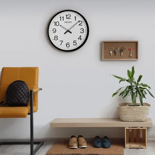 Vista 5 de SEIKO QXA563SLH Reloj de pared grande, plateado, 29 pulgadas Plata