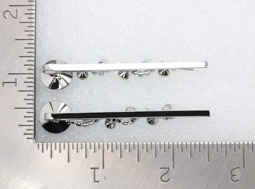 Vista 4 de Faship Un par de pinzas para el cabello AB Floral 2 Pcs Pins