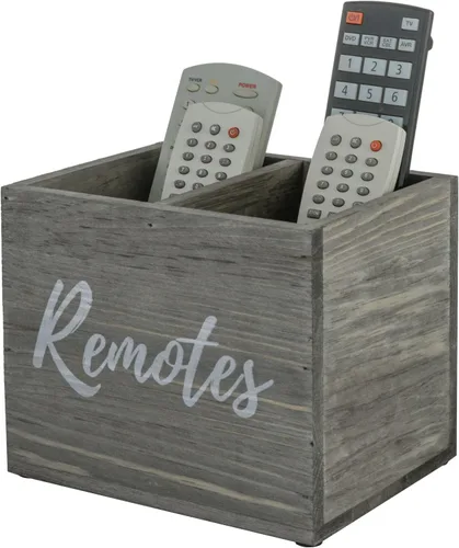 Vista 10 de MyGift - Soporte para control remoto de madera de acacia, 2 ranuras para Madera de acacia (7 pulgadas)