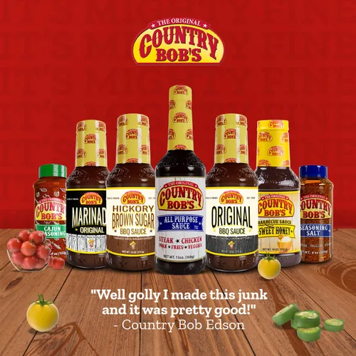 Vista 17 de Country Bob's Salsa barbacoa original de nogal y azúcar morena, 18 onzas (paquete de 1), salsa barbacoa orgánica y natural para carne, pollo y cerdo