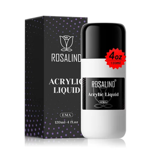 Vista 10 de Rosalind Polvo de uñas acrílico negro 50 g/1.76 oz – Polímero de cristal negro polvo de uñas para extensión acrílica, no necesita lámpara