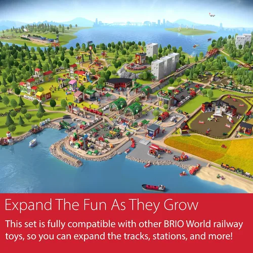 Vista 8 de BRIO World Lift & Load Warehouse Set - Juego de tren de madera de 32 piezas, funciona con todos los juegos de ferrocarriles de madera, incluye