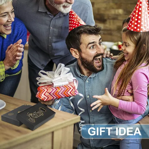 Vista 5 de Regalos de cerveza de motocicleta para hombres, papá, él, abrebotellas de cerveza vintage para motocicleta, regalos del día del padre para hombres