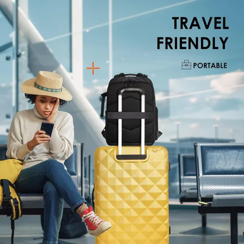 Vista 7 de TARION Mochila para cámara Slim Photography - Bolsa compacta para cámara réflex digital de 12.5 L con acceso lateral compartimento para laptop de 14