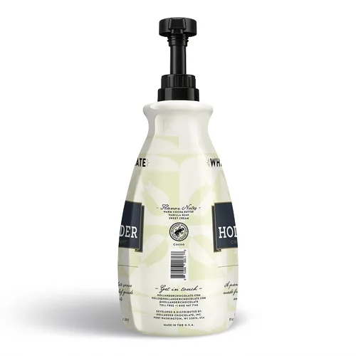 Vista 3 de White Chocolate Café Sauce™ de Hollander Chocolate Co. Perfecto para el profesional o el hogar barista Certificado Rainforest Alliance