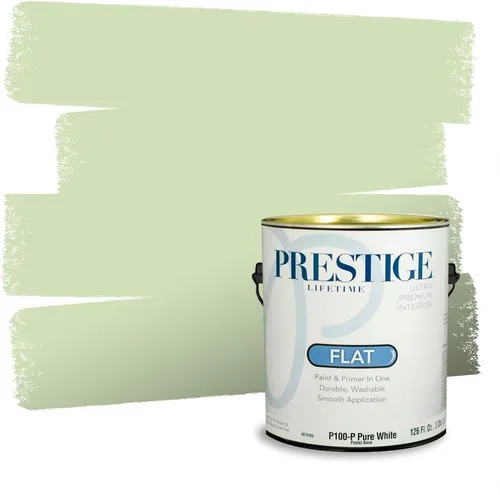 Vista 167 de Prestige Paints - Pintura exterior e imprimación en uno, 1 galón, plano, compatibilidad comparable con el color menta «Whipped Mint» de Behr