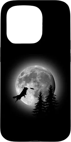 Vista 14 de Border Collie Catching Frisbee Moon Case for iPhone 16