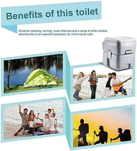 Vista 3 de Inodoro de ahorro de agua de 20L Inodoro Flush Viaje Camping al aire libre/interior Orinal Inodoro Desmontable
