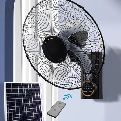 Vista 9 de Ventilador solar montado en la pared de 16 pulgadas, batería de gran