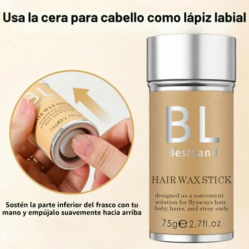 Vista 7 de Barra de cera para el cabello para cabello liso, control de bordes Flyaways